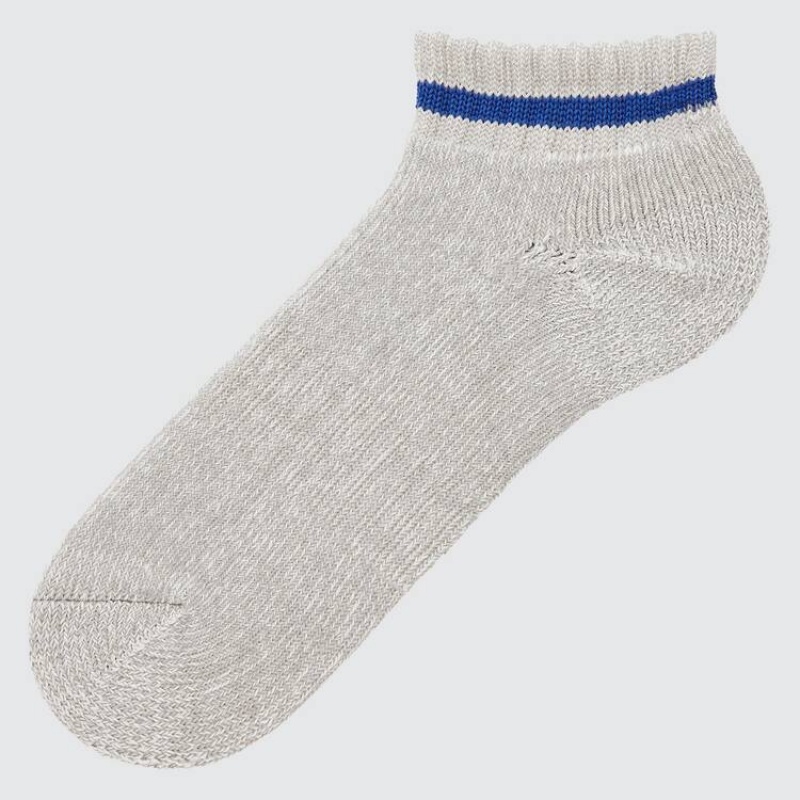 Uniqlo Pile Plating Short Men\'s Socks Grey | AOHSJL607