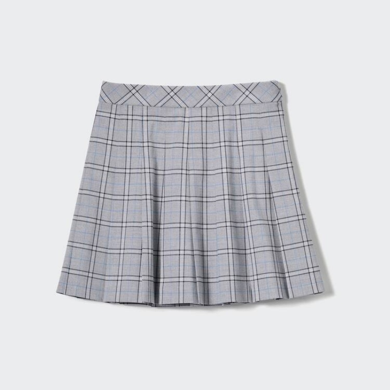 Uniqlo Pleated Mini Women's Skirts Grey | EHIOWN915