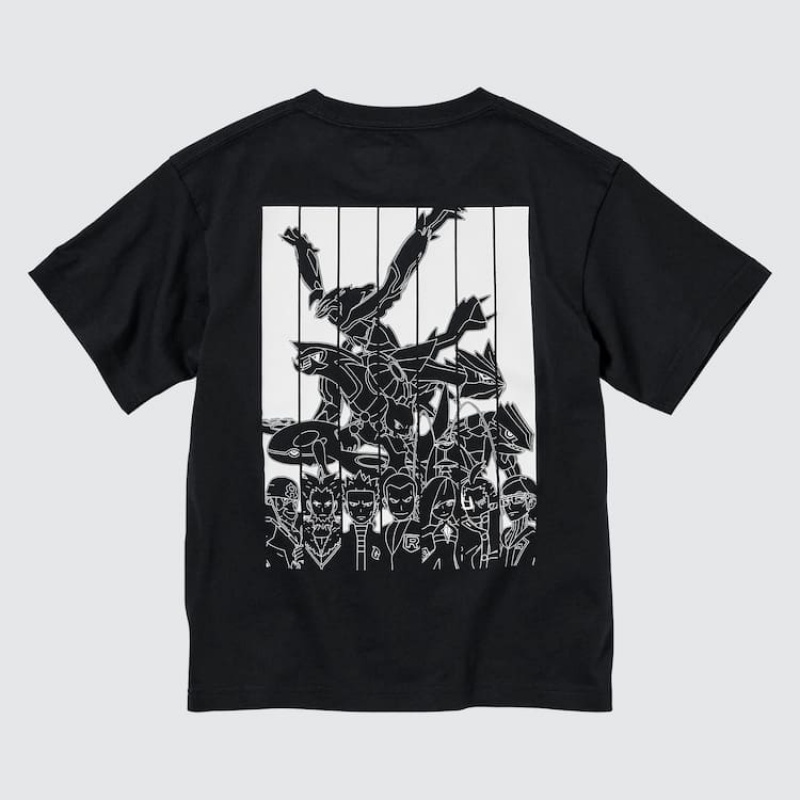 Uniqlo Pokemon Ut Graphic Kids' T Shirts Black | TVAXRK967