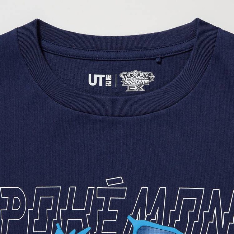 Uniqlo Pokemon Ut Graphic Kids' T Shirts Navy | IHZGKX685