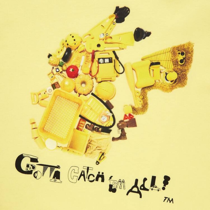 Uniqlo Pokémon Meets Artist Ut Graphic Kids' T Shirts Yellow | WTPXLJ638