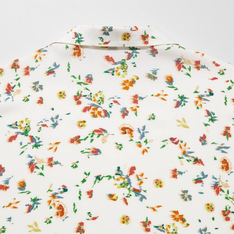 Uniqlo Printed Short Sleeved Women's Shirts White | PANXDF843