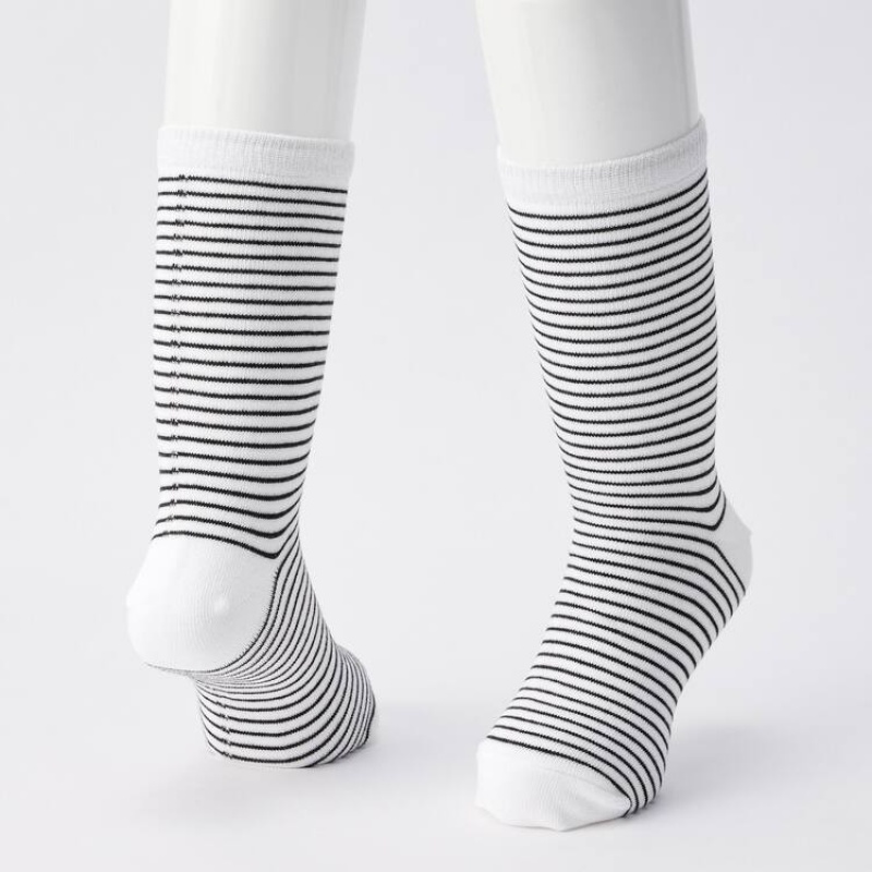 Uniqlo Regular (3 Pairs) Kids' Socks White / Black / Blue | OLKCHN876