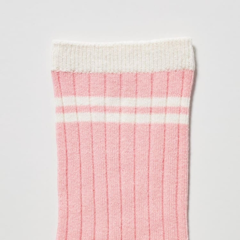 Uniqlo Regular (Three Pairs) Kids' Socks Pink / Yellow | WJGMSI075