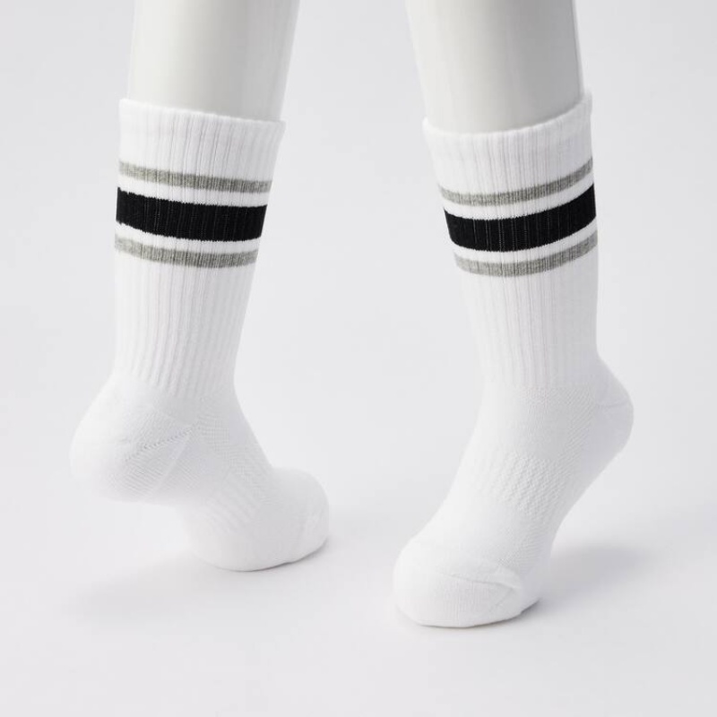 Uniqlo Regular (Three Pairs) Kids' Socks White / Grey / Black | GHJZLI095