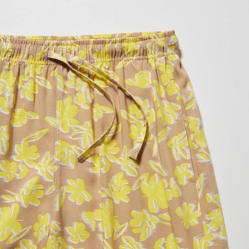 Uniqlo Relaco 3/4 Women's Loungewear Yellow | JMNAZE403