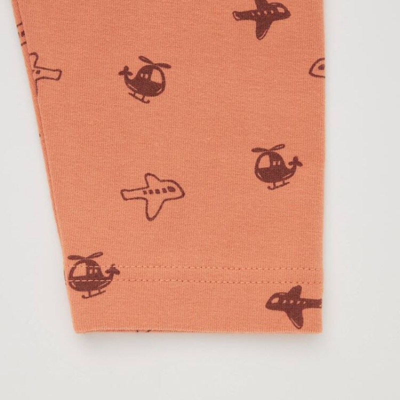 Uniqlo Relaxed Plane Print Baby Leggings Orange | SRTIKQ951