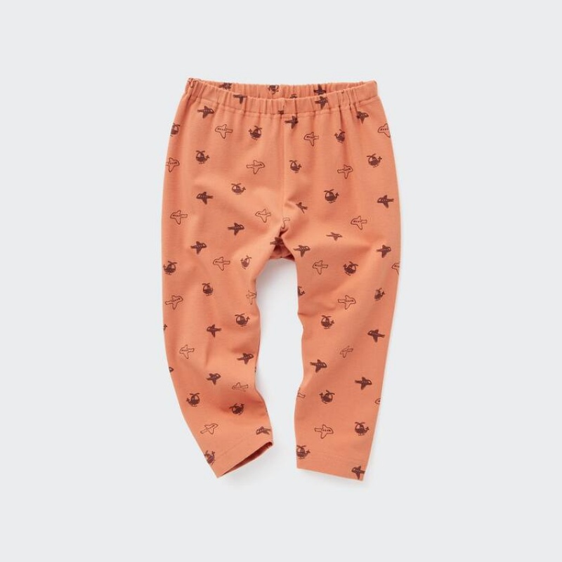 Uniqlo Relaxed Plane Print Baby Leggings Orange | SRTIKQ951