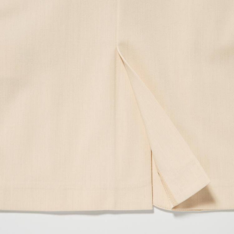 Uniqlo Relaxed Tailored Women's Jackets Beige | JHBXZL675