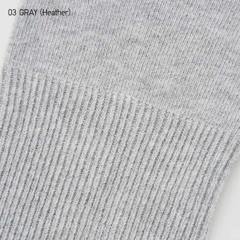 Uniqlo Ribbed Ankle Length (2021 Season) Kids' Leggings Grey | ZHRPMI934