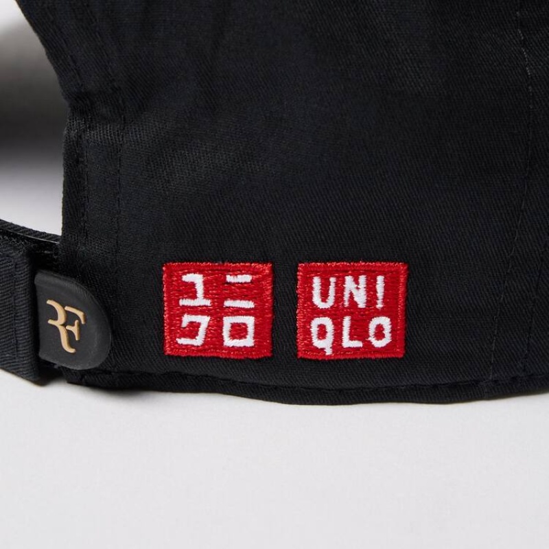 Uniqlo Roger Federer Rf Commemorative Men's Caps Black | BOZPTM687