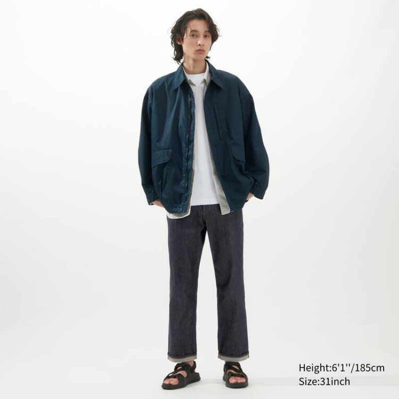 Uniqlo Selvedge Regular Fit Men's Jeans Navy | DKTXNR971