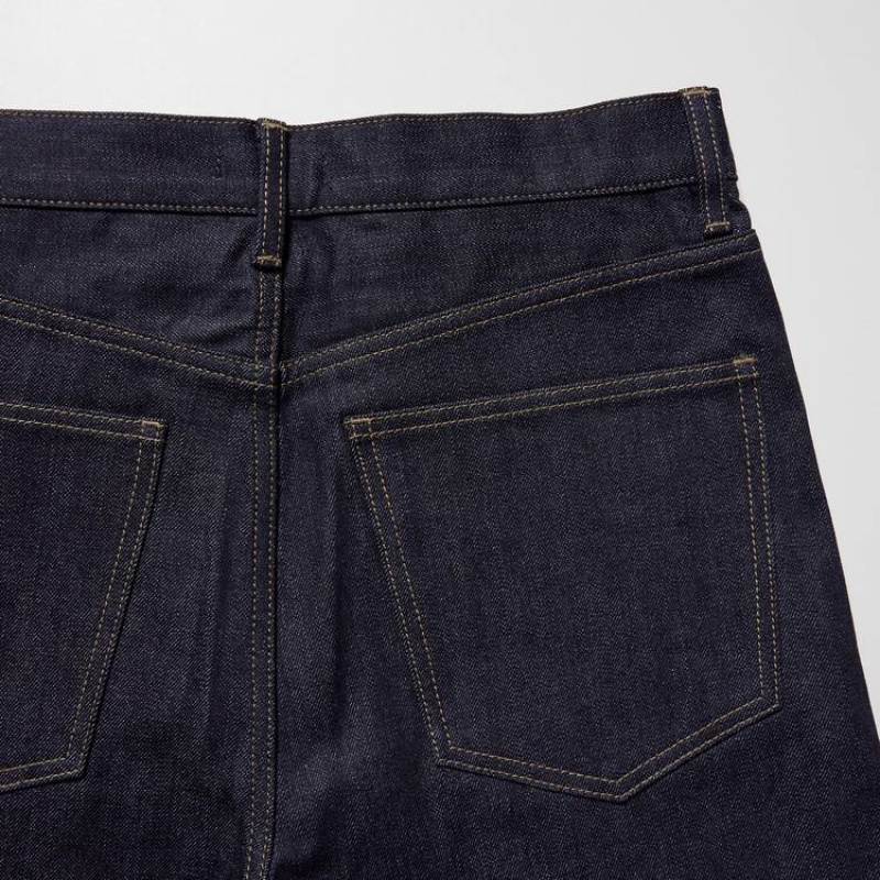 Uniqlo Selvedge Regular Fit Men's Jeans Navy | DKTXNR971