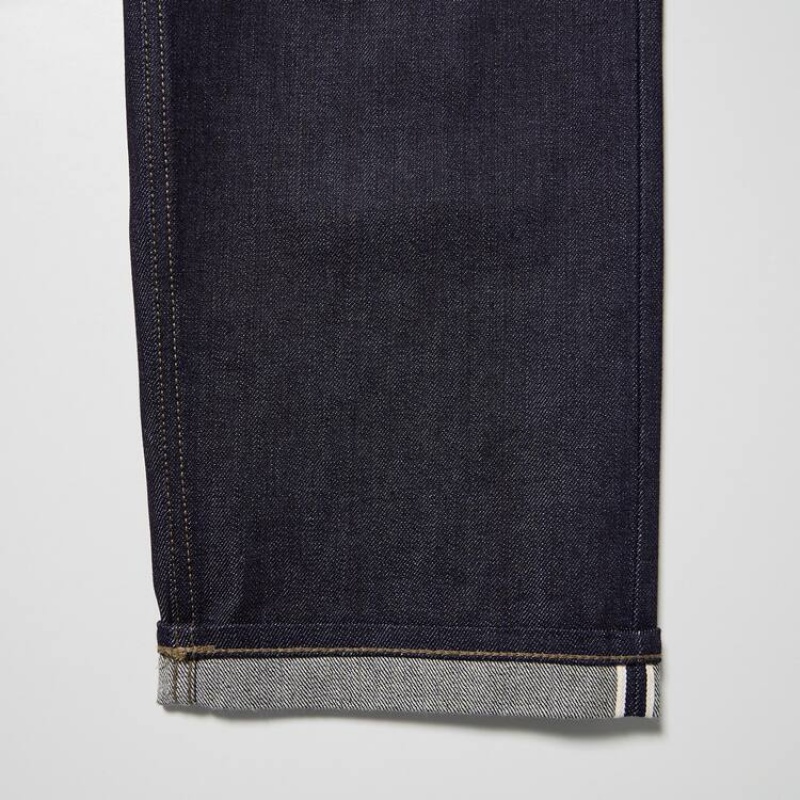 Uniqlo Selvedge Regular Fit Men's Jeans Navy | DKTXNR971