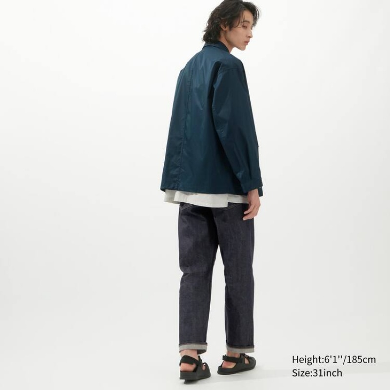 Uniqlo Selvedge Regular Fit Men's Jeans Navy | DKTXNR971