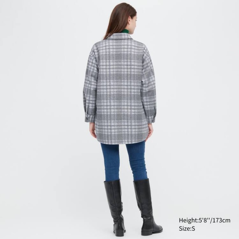 Uniqlo Shirt Women's Shirts Grey | VQKCPT354