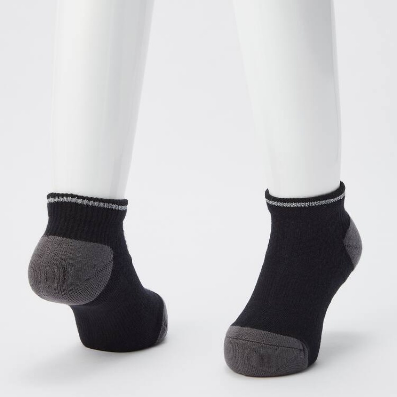 Uniqlo Short (Three Pairs) Kids' Socks Black / Blue / White | ROAYNT014