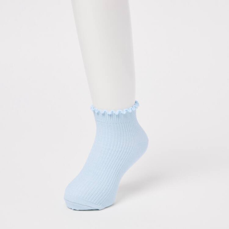 Uniqlo Short (Three Pairs) Kids' Socks Blue / Purple / White | AVCSIG367