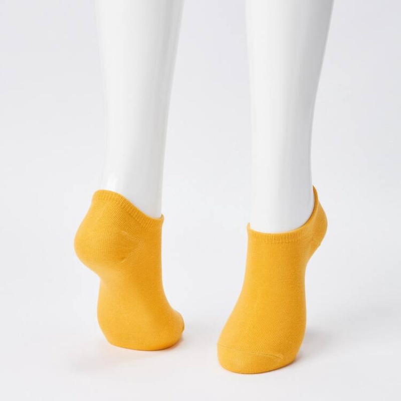 Uniqlo Short (Three Pairs) Women's Socks Yellow / Beige / Grey | XORGFB749