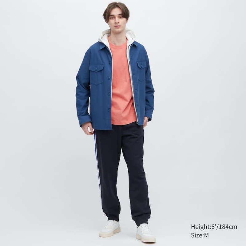 Uniqlo Side Striped Men's Jogger Navy | YUNMFH924