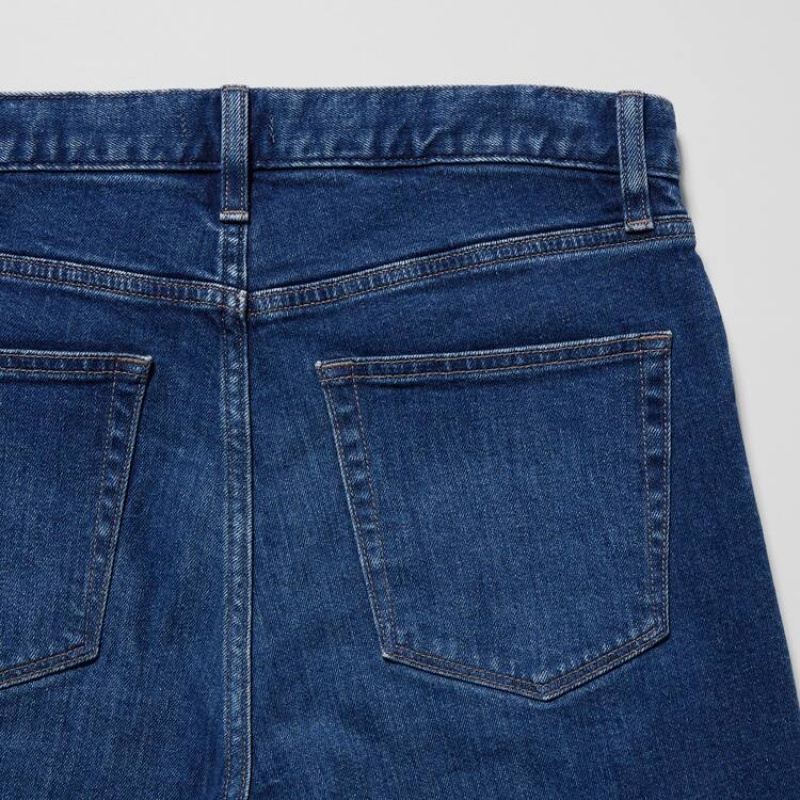 Uniqlo Slim Fit Men's Jeans Blue | XVIEHQ018