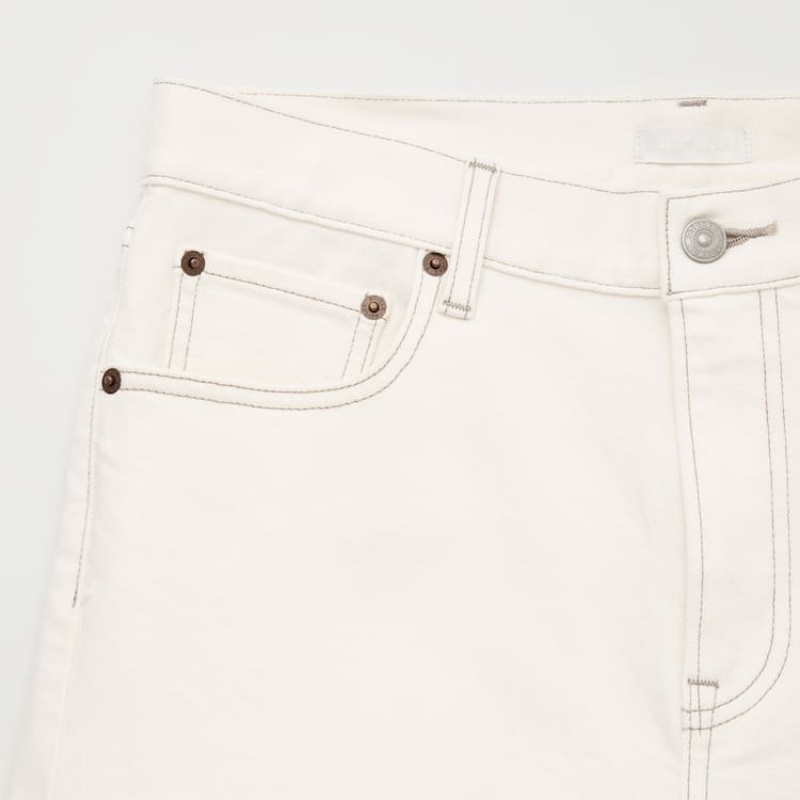 Uniqlo Slim Fit Men's Jeans White | BKIPZY364