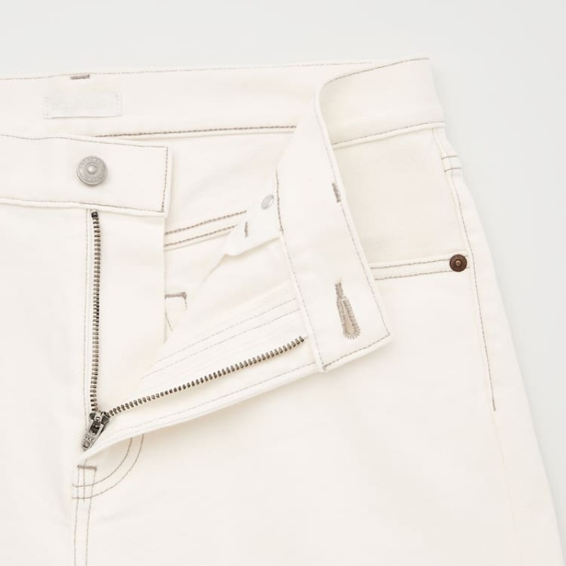 Uniqlo Slim Fit Men's Jeans White | BKIPZY364