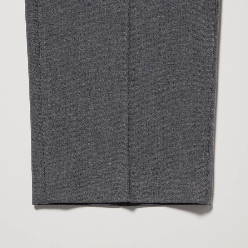 Uniqlo Smart Ankle Length (Long) Men's Trousers Grey | LJXTYR935