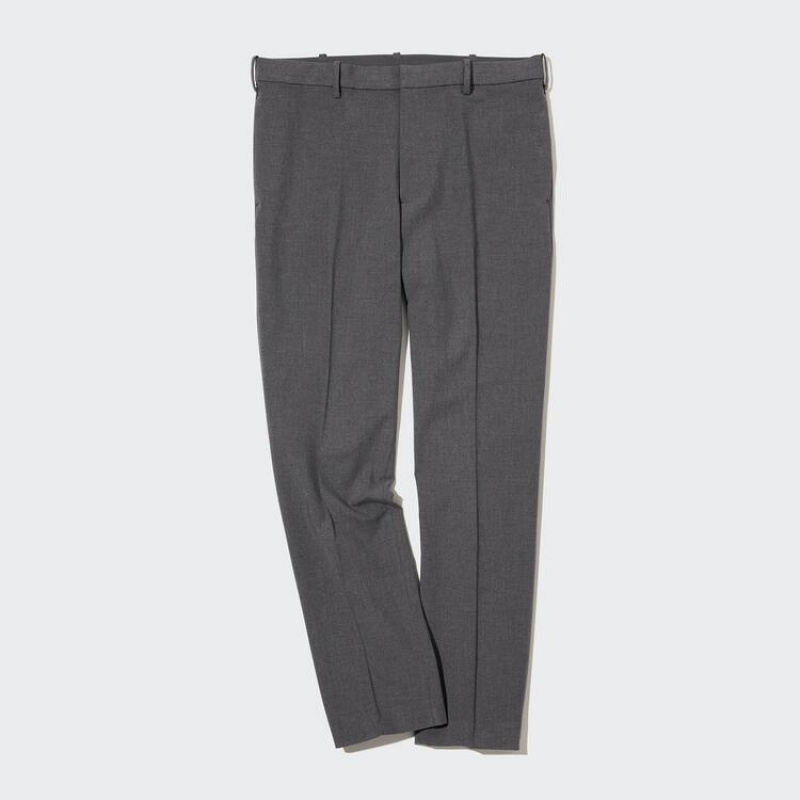 Uniqlo Smart Ankle Length (Long) Men\'s Trousers Grey | LJXTYR935