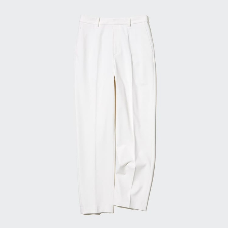 Uniqlo Smart Ankle Length (Long) Women\'s Trousers White | OWGNXC057