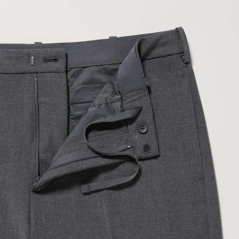 Uniqlo Smart Ankle Length Men's Trousers Grey | FDTSKG076