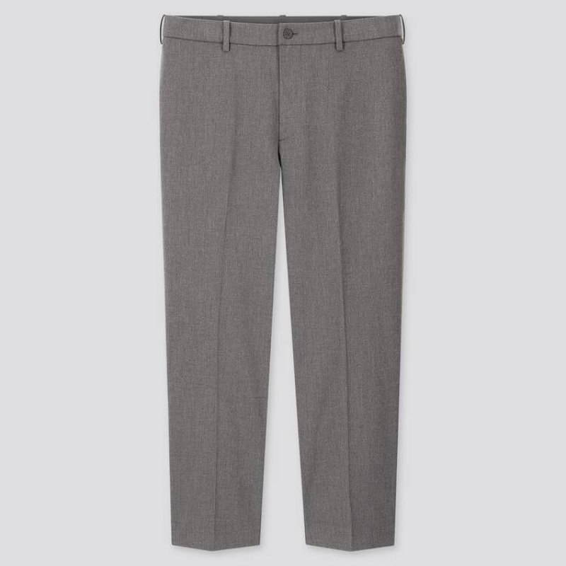 Uniqlo Smart Comfort Ankle Length (2020 Season) Men\'s Trousers Grey | PUFCSY739