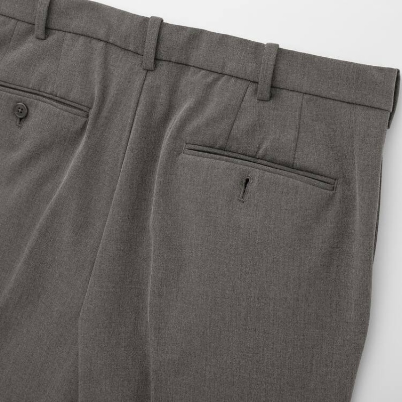 Uniqlo Smart Comfort Ankle Length (2020 Season) Men's Trousers Grey | MJPAGH135