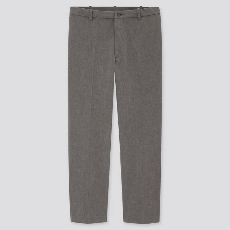 Uniqlo Smart Comfort Ankle Length (2020 Season) Men\'s Trousers Grey | MJPAGH135