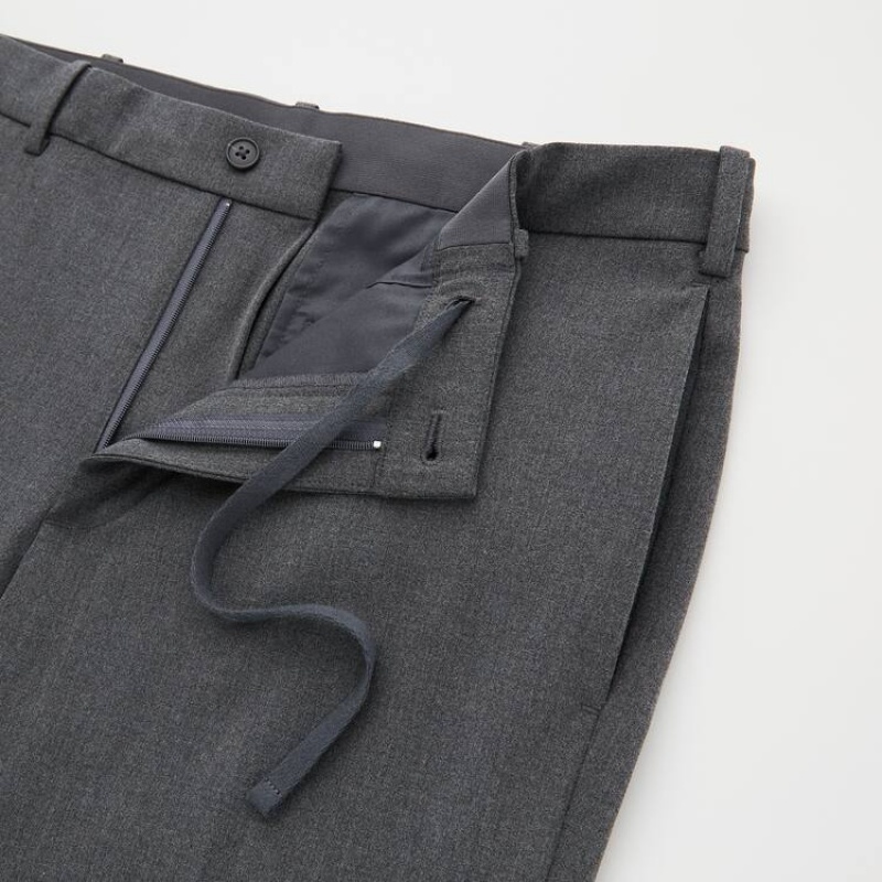 Uniqlo Smart Comfort Ankle Length (Long) (2021 Season) Men's Trousers Grey | RZNCSH508