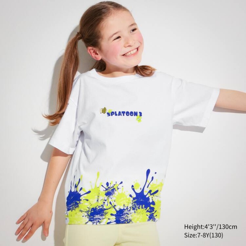 Uniqlo Splatoon 3 Ut Graphic Kids' T Shirts White | NWPRJC952