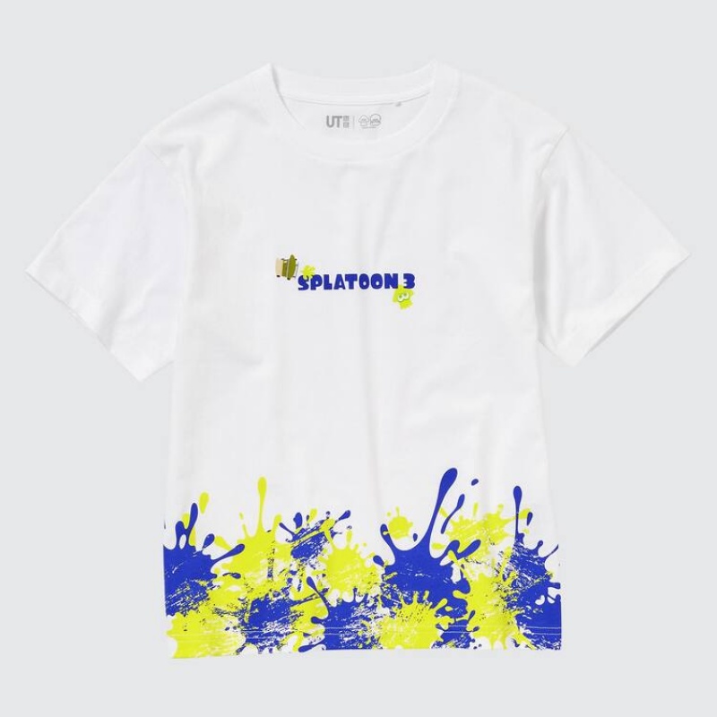 Uniqlo Splatoon 3 Ut Graphic Kids' T Shirts White | NWPRJC952