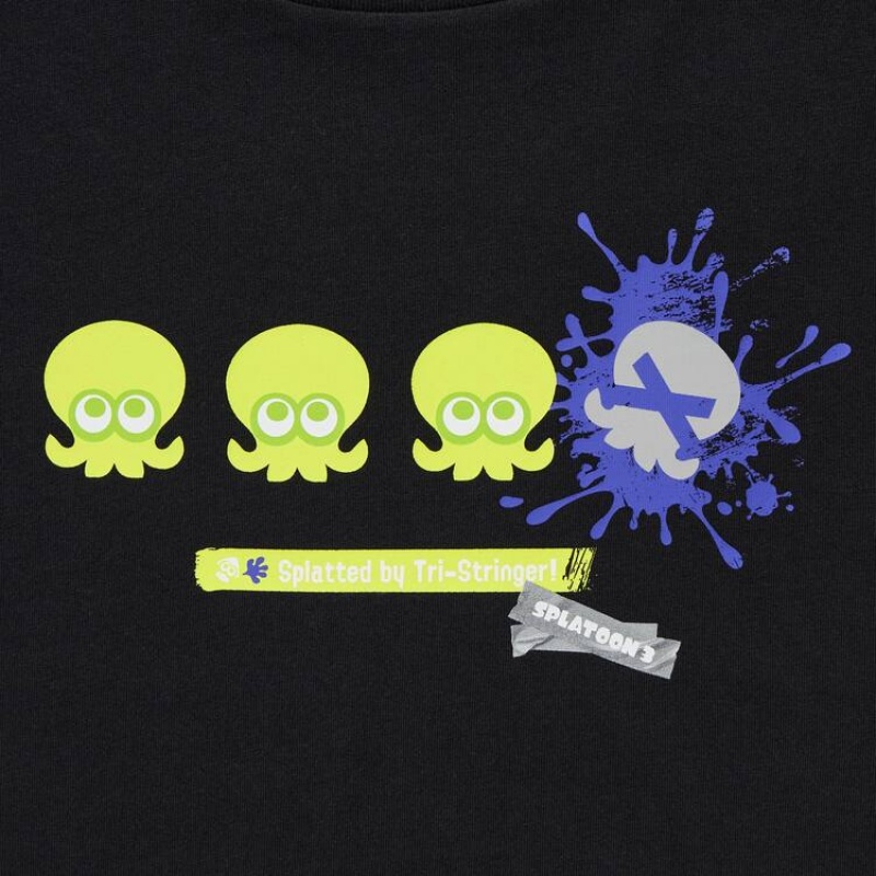 Uniqlo Splatoon 3 Ut Graphic Kids' T Shirts Black | VRLWDU847