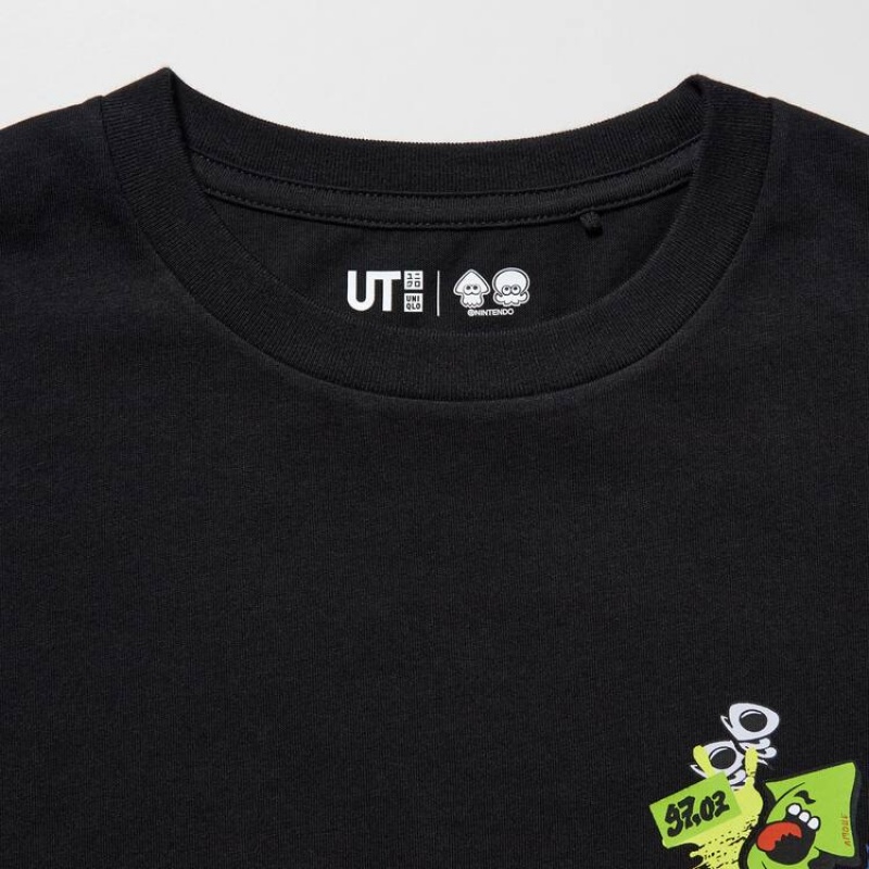 Uniqlo Splatoon 3 Ut Graphic Kids' T Shirts Black | SFERGZ031