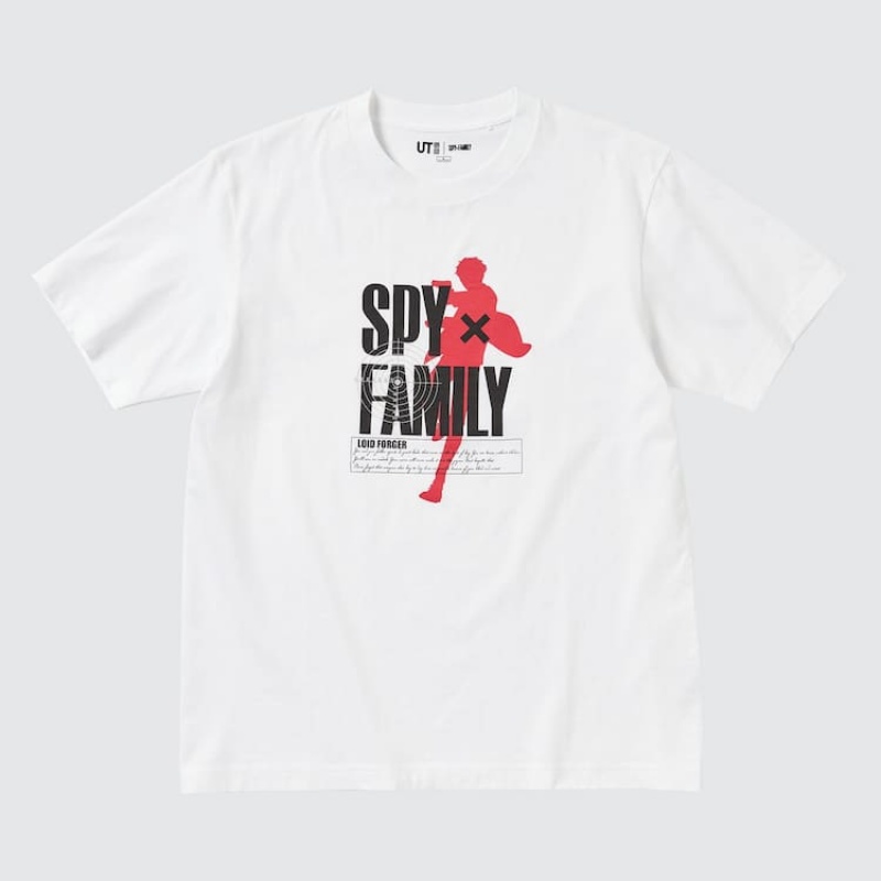 Uniqlo Spy X Family Ut Graphic Men\'s T Shirts White | SHLEBK187