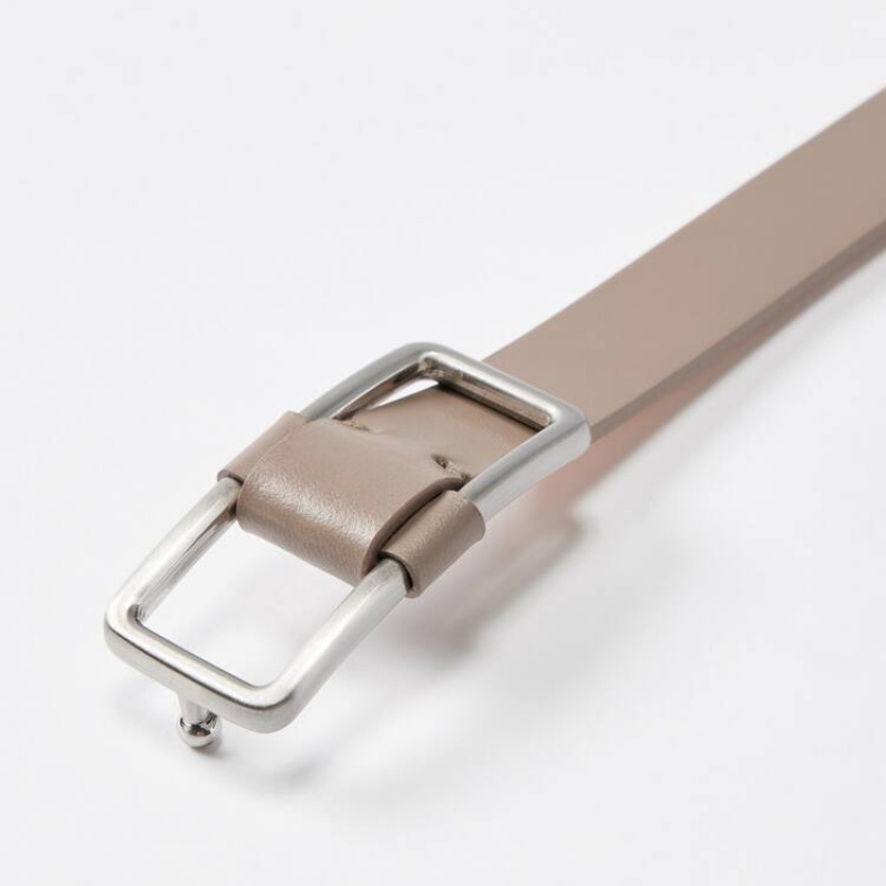 Uniqlo Square Buckle Women's Belts Beige | TNIUWG968