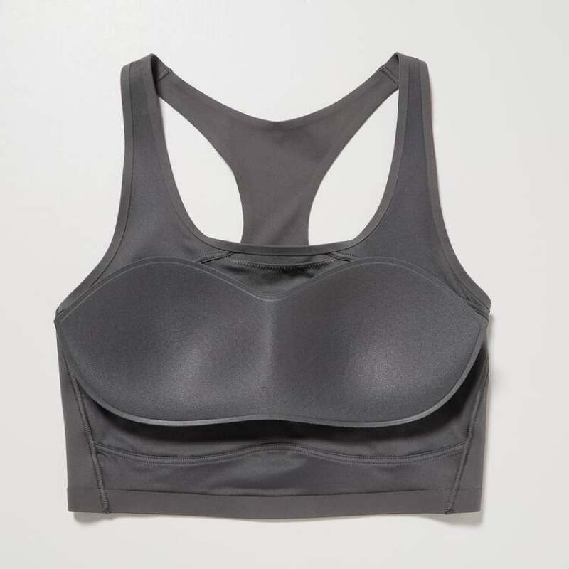 Uniqlo Square Neck Active Wireless Women's Bras Grey | GQXRLM590