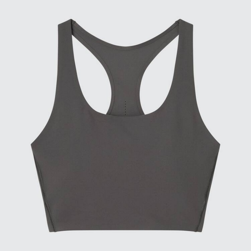 Uniqlo Square Neck Active Wireless Women\'s Bras Grey | GQXRLM590