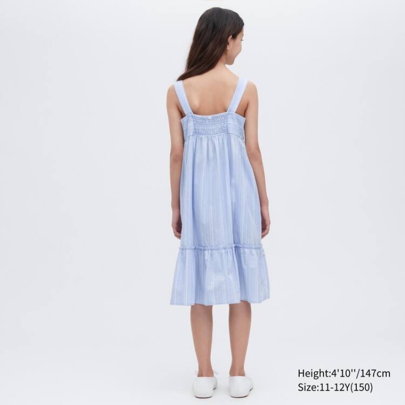 Uniqlo Striped Camisole Kids' Dress Blue | LBMHSQ417