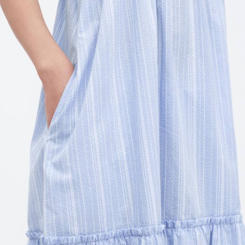 Uniqlo Striped Camisole Kids' Dress Blue | LBMHSQ417