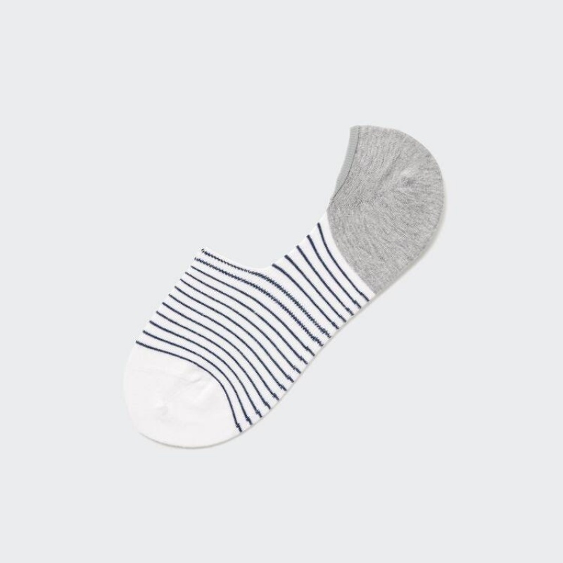 Uniqlo Striped Low Cut Men\'s Socks White | BQYJPM608