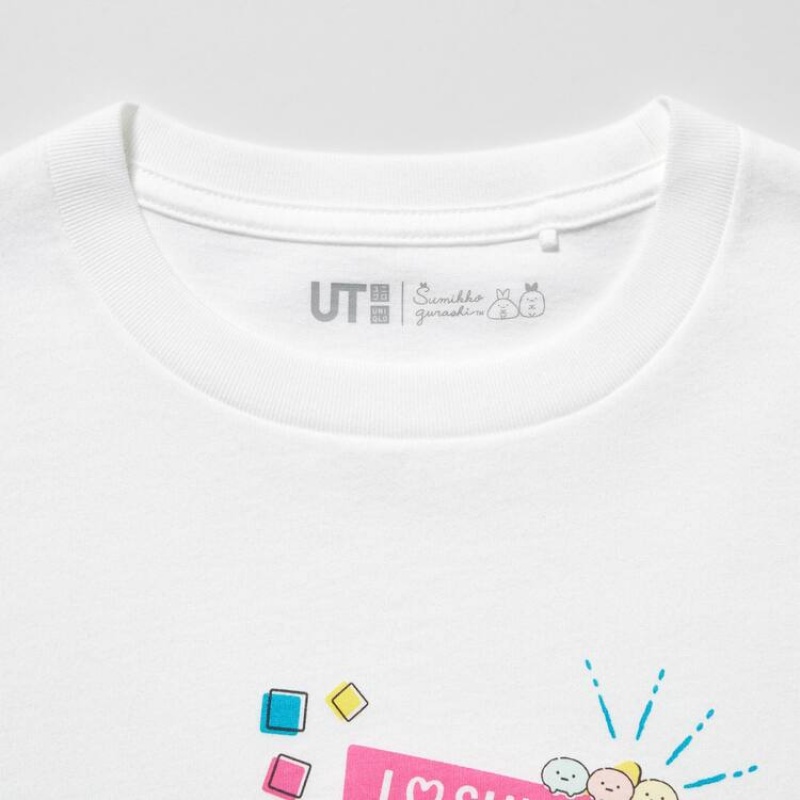 Uniqlo Sumikkogurashi Ut Graphic Kids' T Shirts White | SRYBHQ843