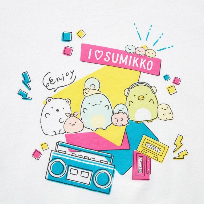 Uniqlo Sumikkogurashi Ut Graphic Kids' T Shirts White | SRYBHQ843