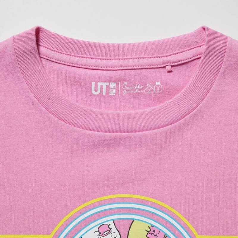 Uniqlo Sumikkogurashi Ut Graphic Kids' T Shirts Pink | HCJWSD890