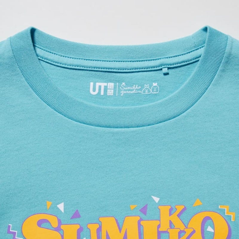 Uniqlo Sumikkogurashi Ut Graphic Kids' T Shirts Green | RYOFDC170